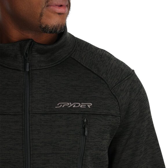 NEW - Mens SPYDER Encore Half Zip BLACK Fleece Sweater LARGE - Picture 3 of 3